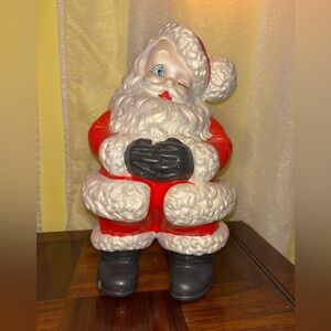 Vintage hand painted Santa